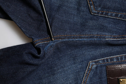 Dolce &amp; Gabbana, Blaue GRACE Skinny-Jeans mit hoher Taille 