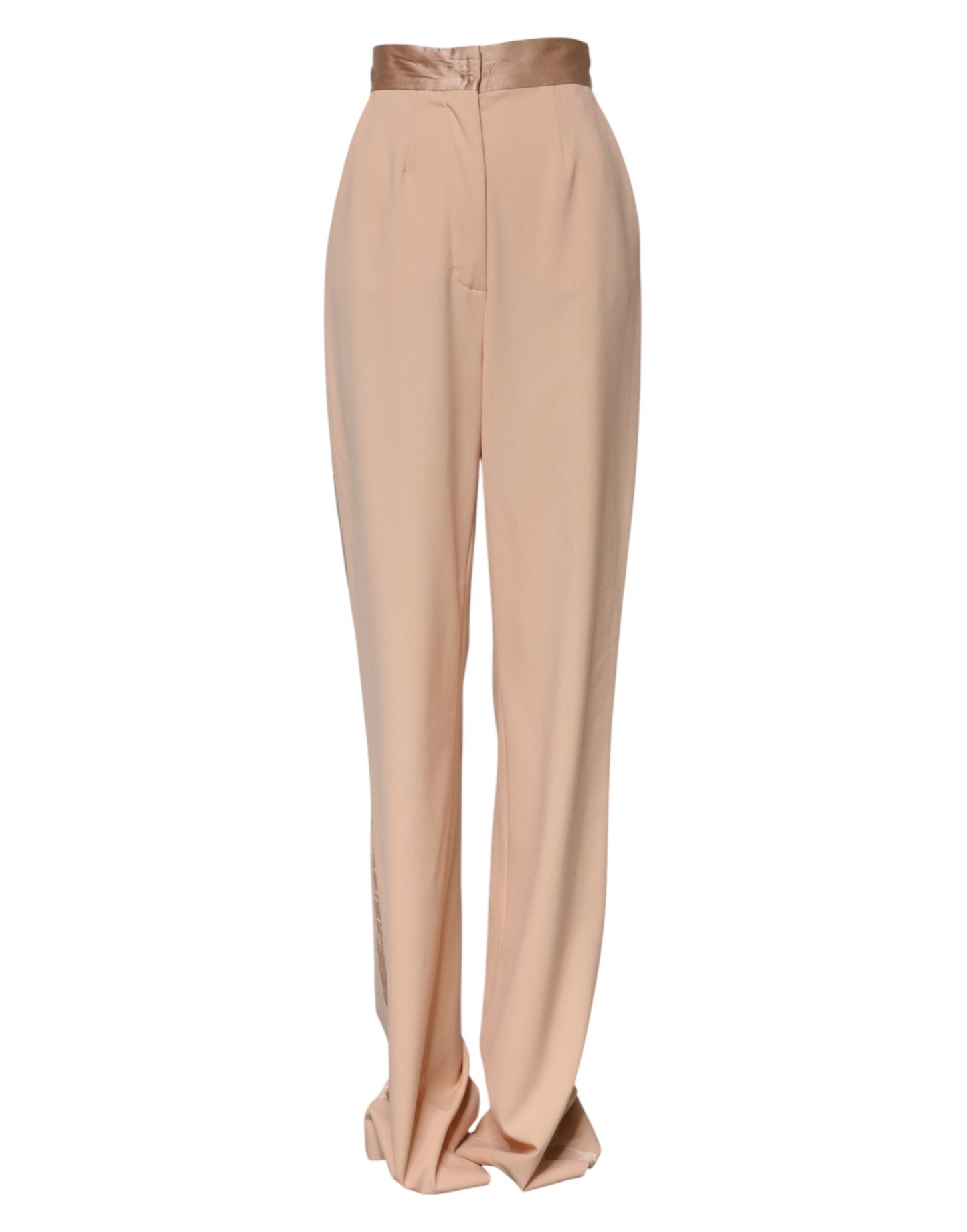 Dolce &amp; Gabbana Beige Polyester-Hosen mit mittlerer Taille 