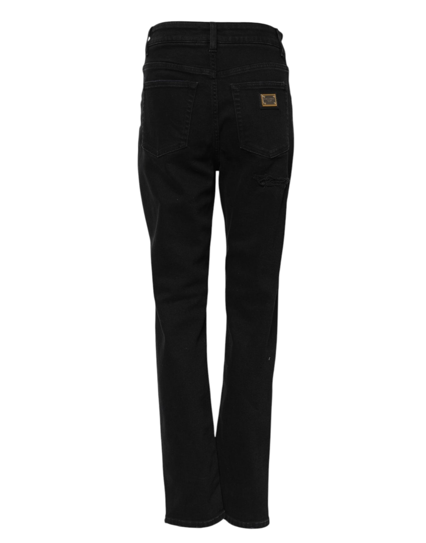 Dolce &amp; Gabbana – Schwarze Boyfriend-Jeans aus Baumwoll-Schlagjeans 