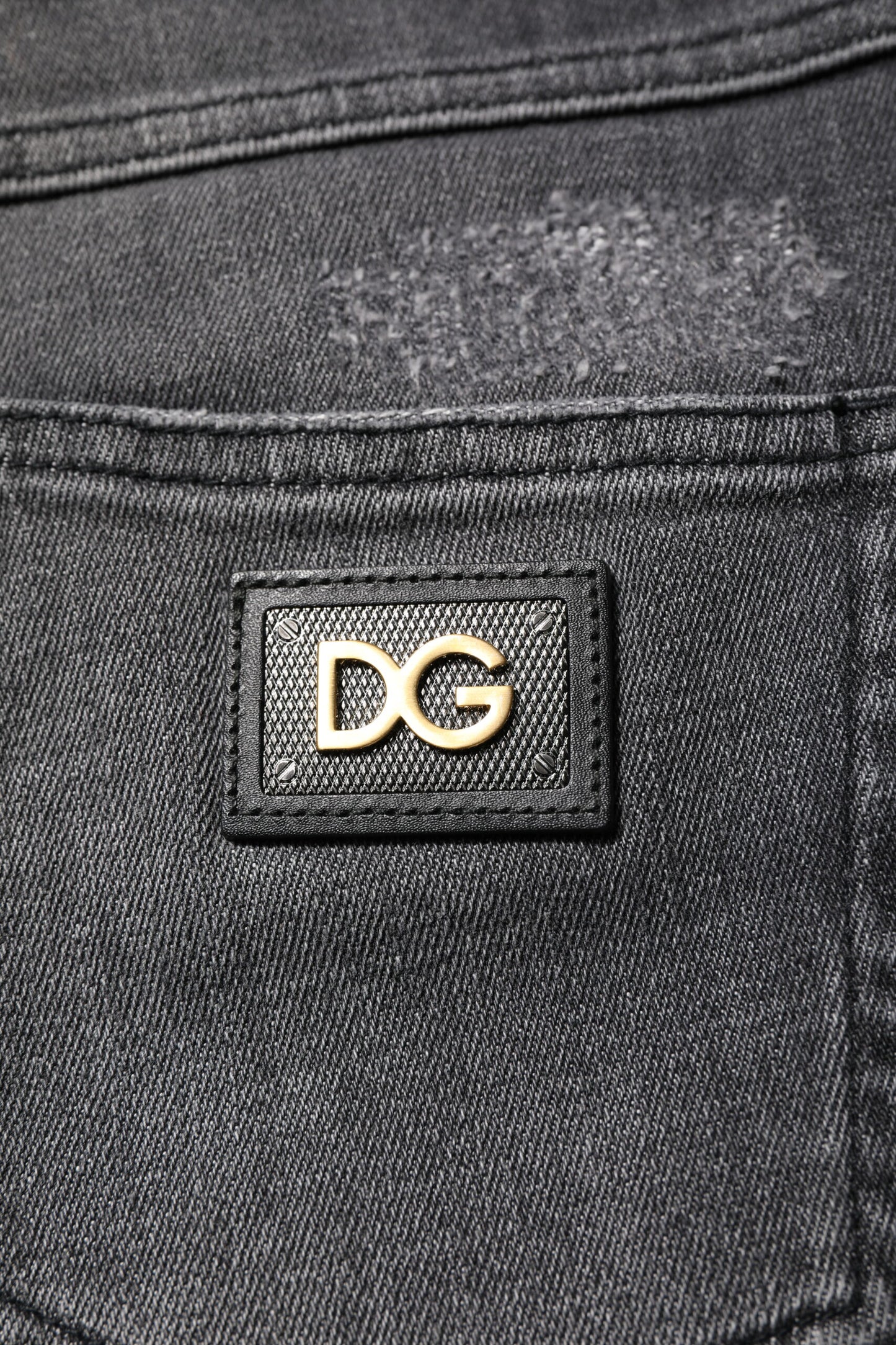 Dolce &amp; Gabbana Dunkelgraue Skinny-Jeans AUDREY aus Baumwolle 