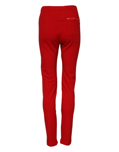 Dolce &amp; Gabbana, rote Slim-Fit-Hose mit mittlerer Taille 