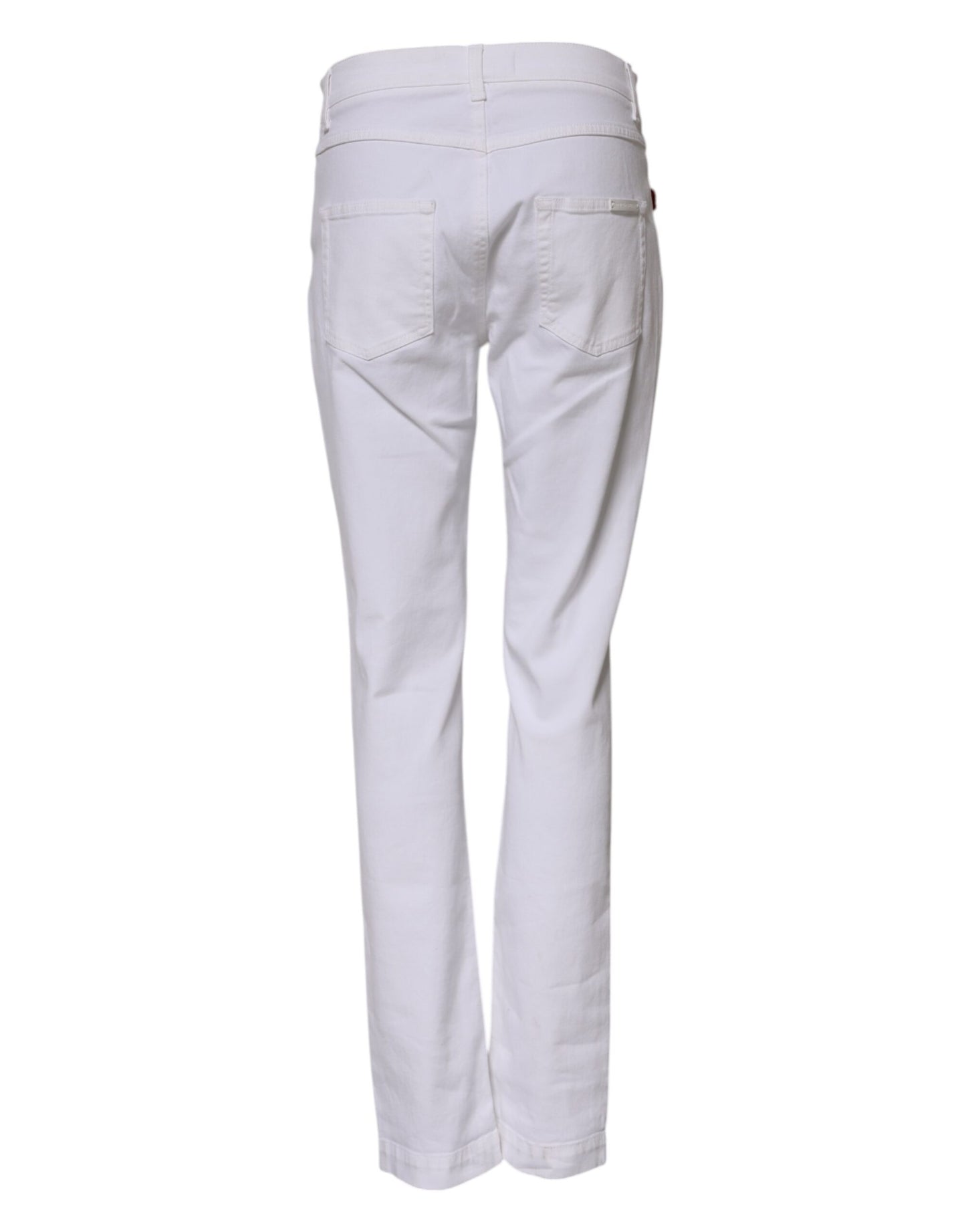 Dolce &amp; Gabbana Weiße GIRLY-Jeans mit Blumenstickerei 