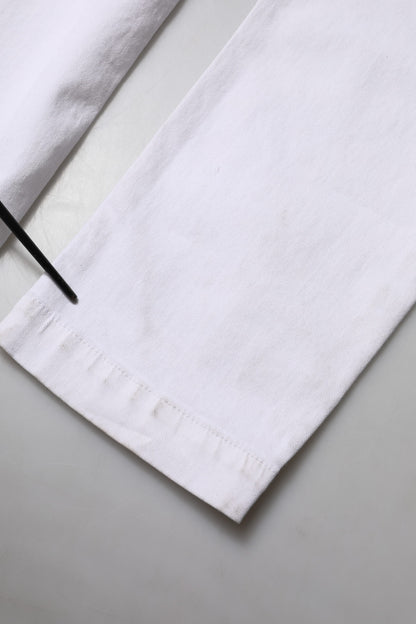 Dolce &amp; Gabbana Weiße GIRLY-Jeans mit Blumenstickerei 