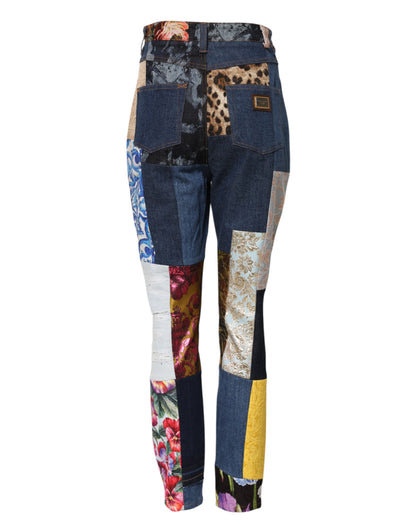 Dolce &amp; Gabbana – Mehrfarbige Skinny-Jeans im Patchwork-Stil 