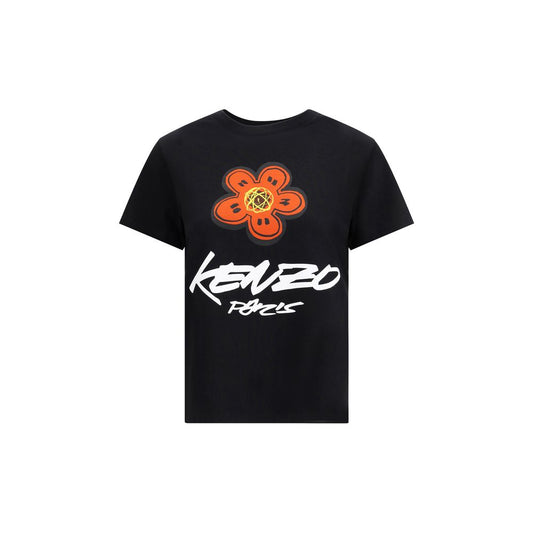 Schwarzes Baumwoll-T-Shirt von Kenzo