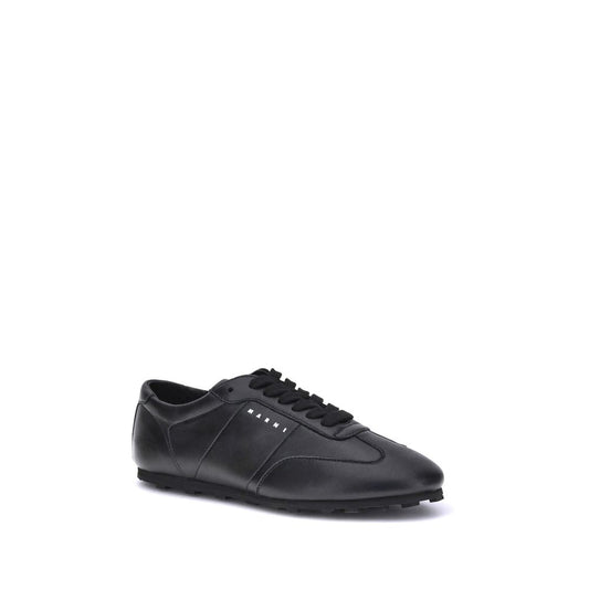 Marni Black Calf Leather Bos Taurus Athletic Sneakers