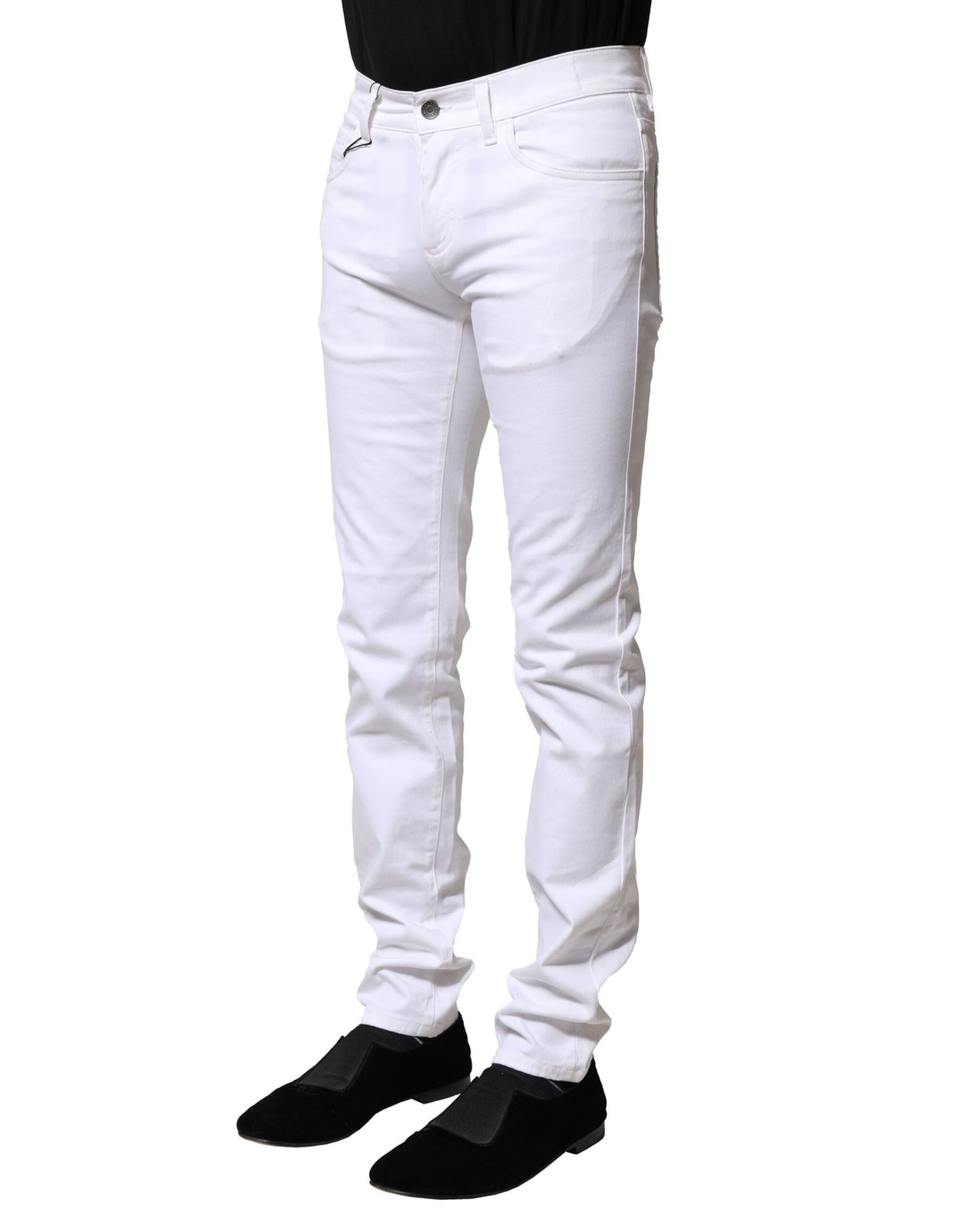 Dolce &amp; Gabbana Weiße Skinny-Jeans aus Baumwolle für Herren