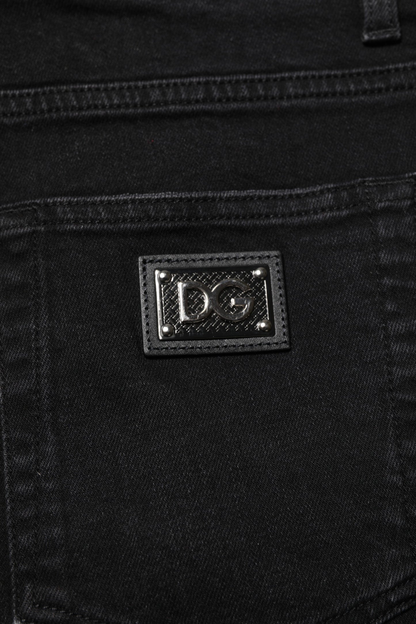 Dolce &amp; Gabbana – Schwarze Skinny-Jeans aus Baumwolle