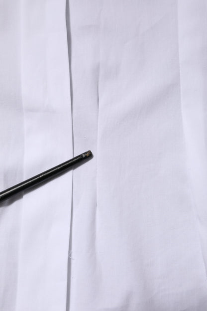 Dolce &amp; Gabbana – Weißes Hemdoberteil aus Baumwolle mit langen Ärmeln und Kragen