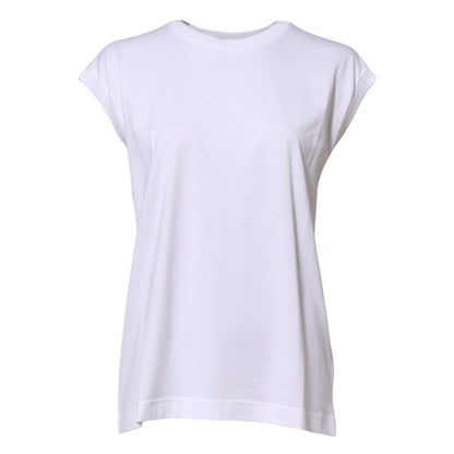Dolce &amp; Gabbana – Ärmelloses Tank-T-Shirt aus weißer Baumwolle für Damen