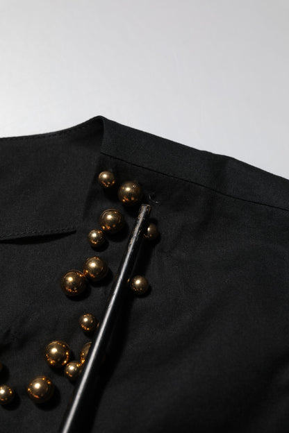 Boutique Moschino – Schwarzes, ärmelloses Tank-T-Shirt aus Baumwolle für Damen