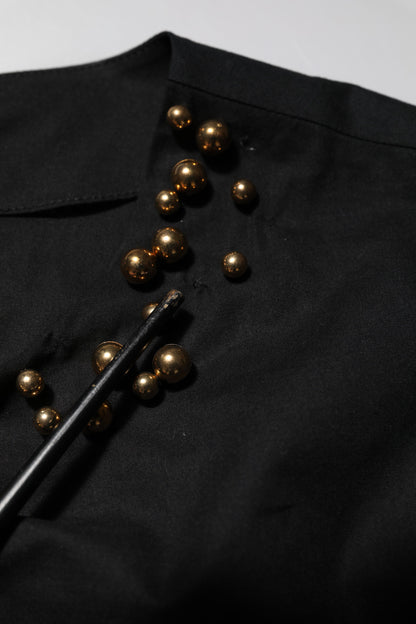 Boutique Moschino – Schwarzes, ärmelloses Tank-T-Shirt aus Baumwolle für Damen