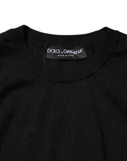 Dolce &amp; Gabbana Schwarzes ärmelloses Kaschmir-Tank-T-Shirt für Damen