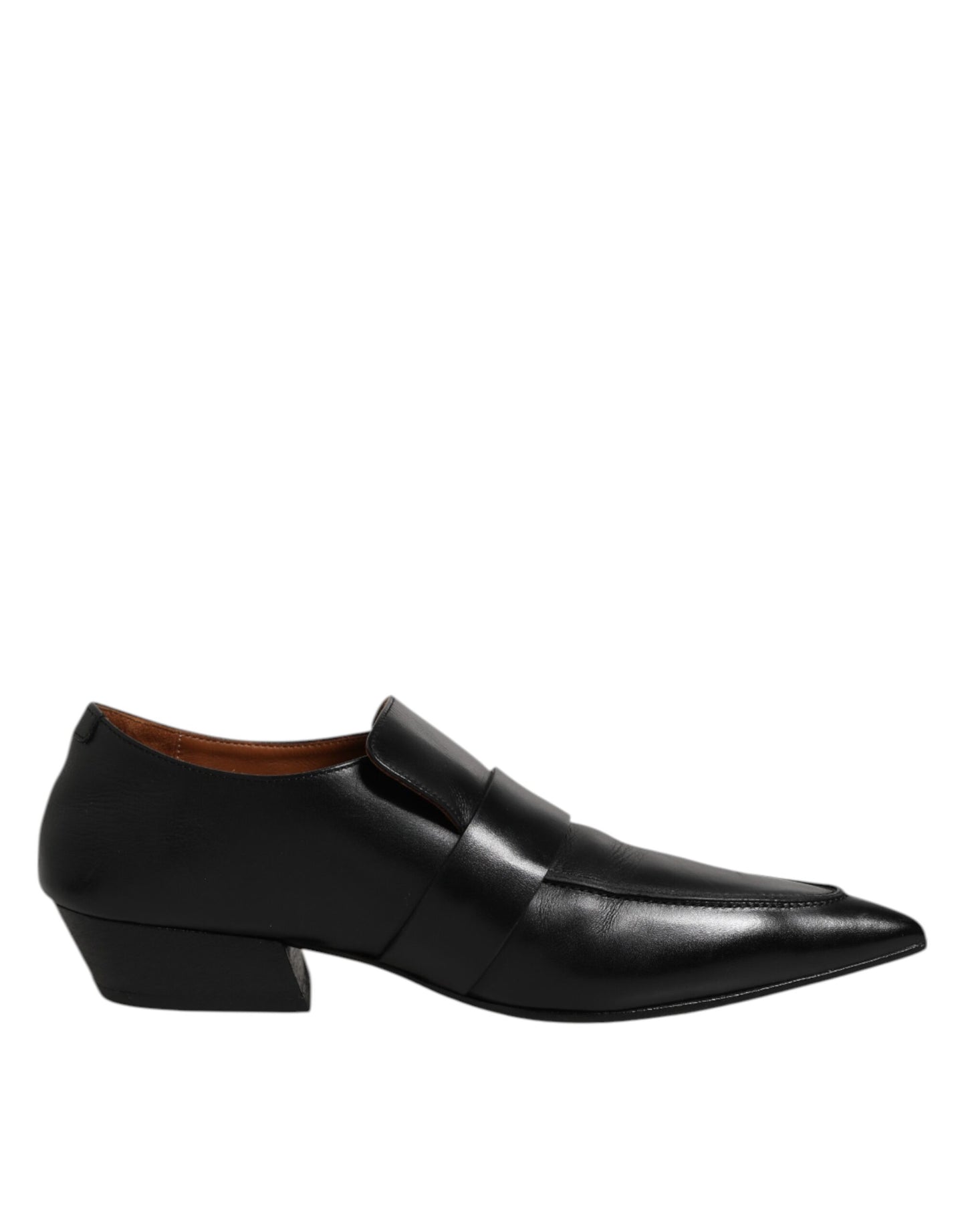 Marsell Black Soft Leather Loafer Pointed Toe Slip On Shoes