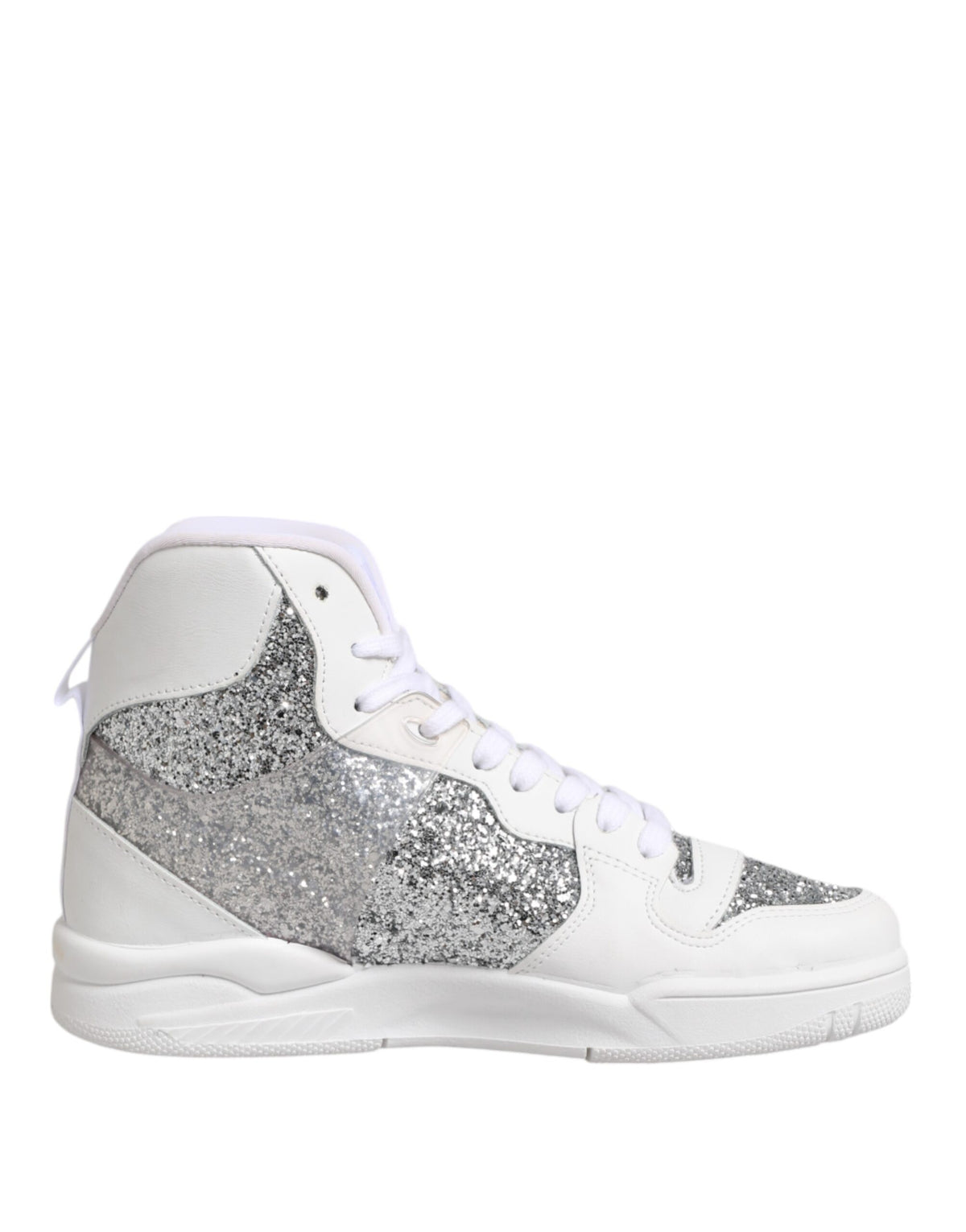 Chiara Ferragni Weiß Silber High Top Damen Sneakers Schuhe