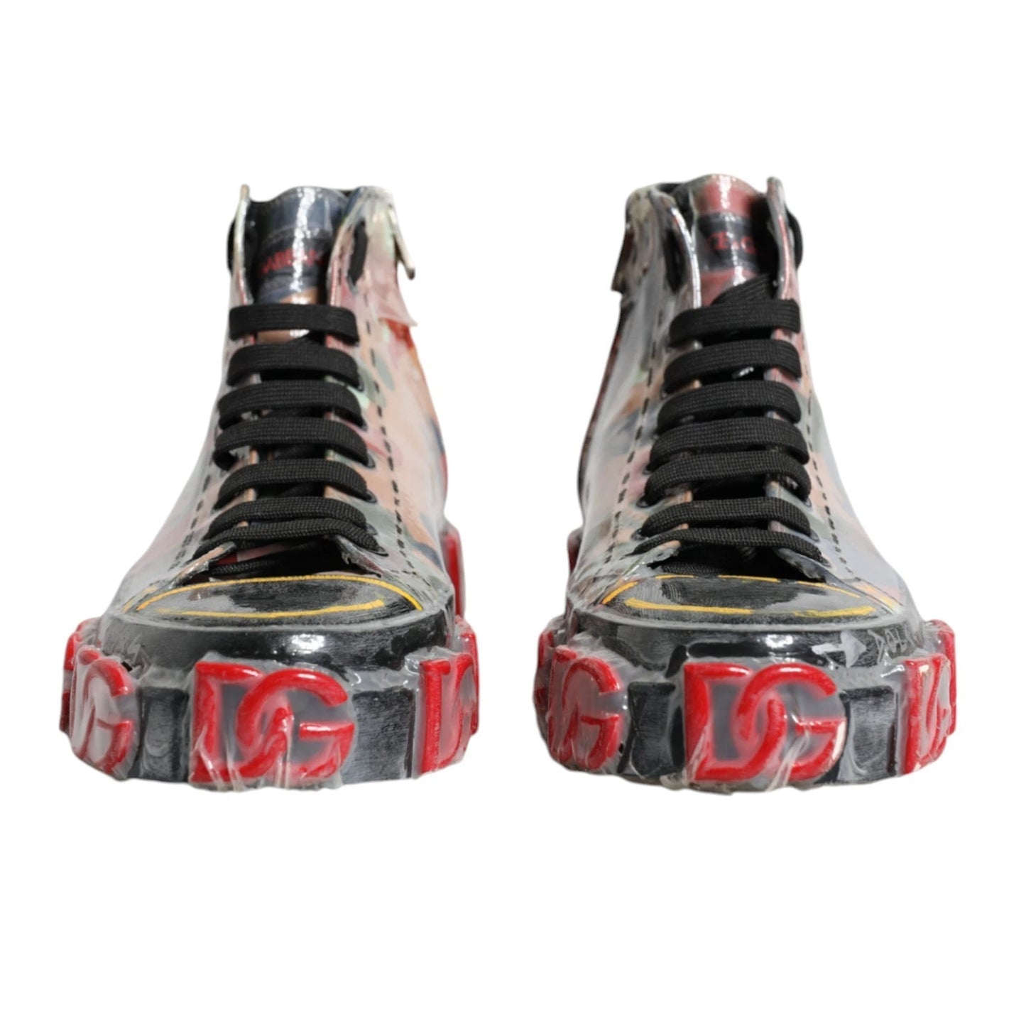 Dolce &amp; Gabbana Multicolor Camouflage High Top Sneakers Schuhe