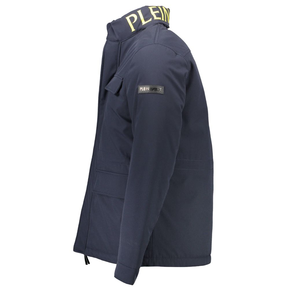 Plein Sport Blue Polyester Men's Jacket