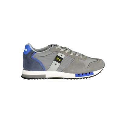 Blauer Grauer Polyester-Sneaker