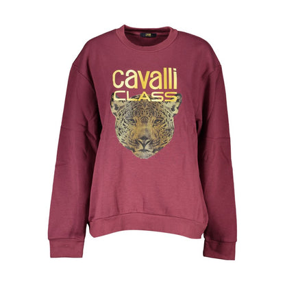 Cavalli Class Lila Damenpullover aus Baumwolle