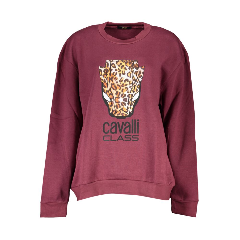 Cavalli Class Lila Baumwoll-Sweatshirt
