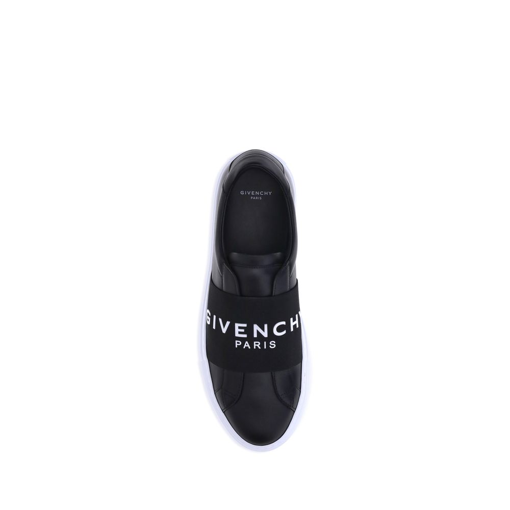 Givenchy Schwarze Kalbsleder-Sneaker Bos Taurus mit niedrigem Schaft