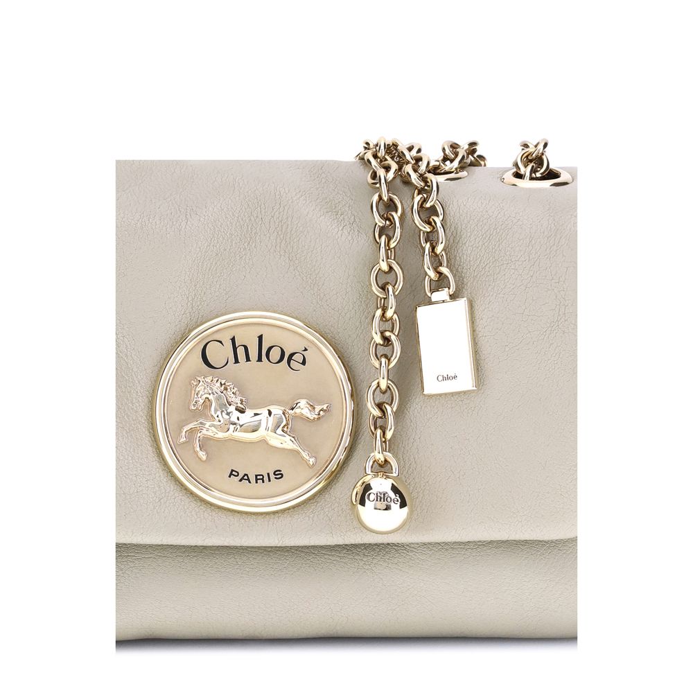 Chloé Schultertasche aus beigefarbenem Kalbsleder (Bos Taurus)