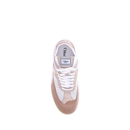 Chloé Beige Kalbsleder Bos Taurus Low-Top Sneaker