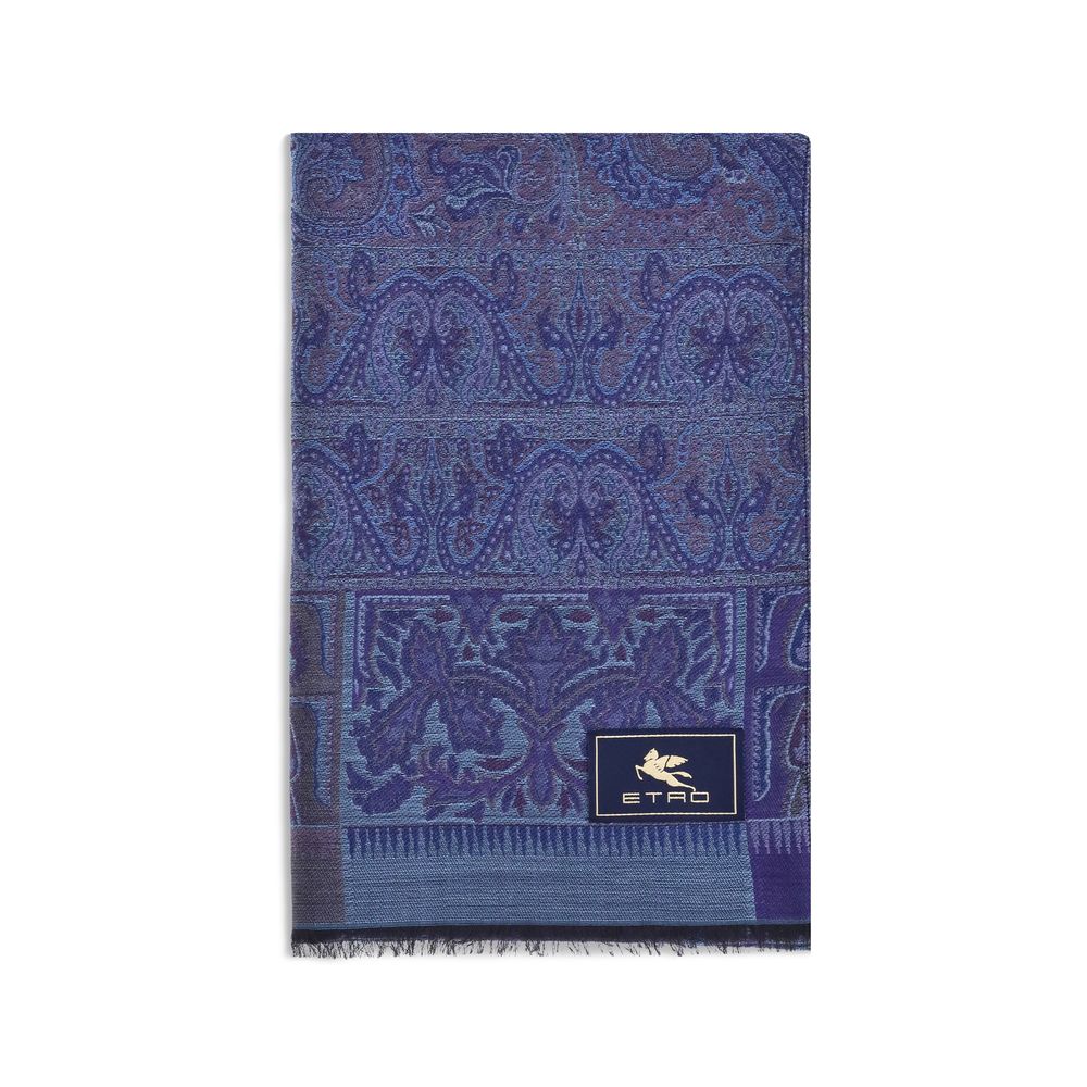 Etro Blauer Wollschal