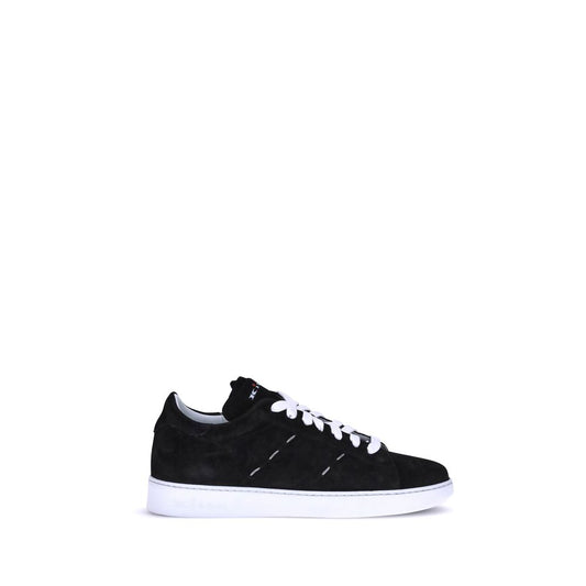 Kiton Schwarze Gummi-Sneaker mit niedrigem Schaft