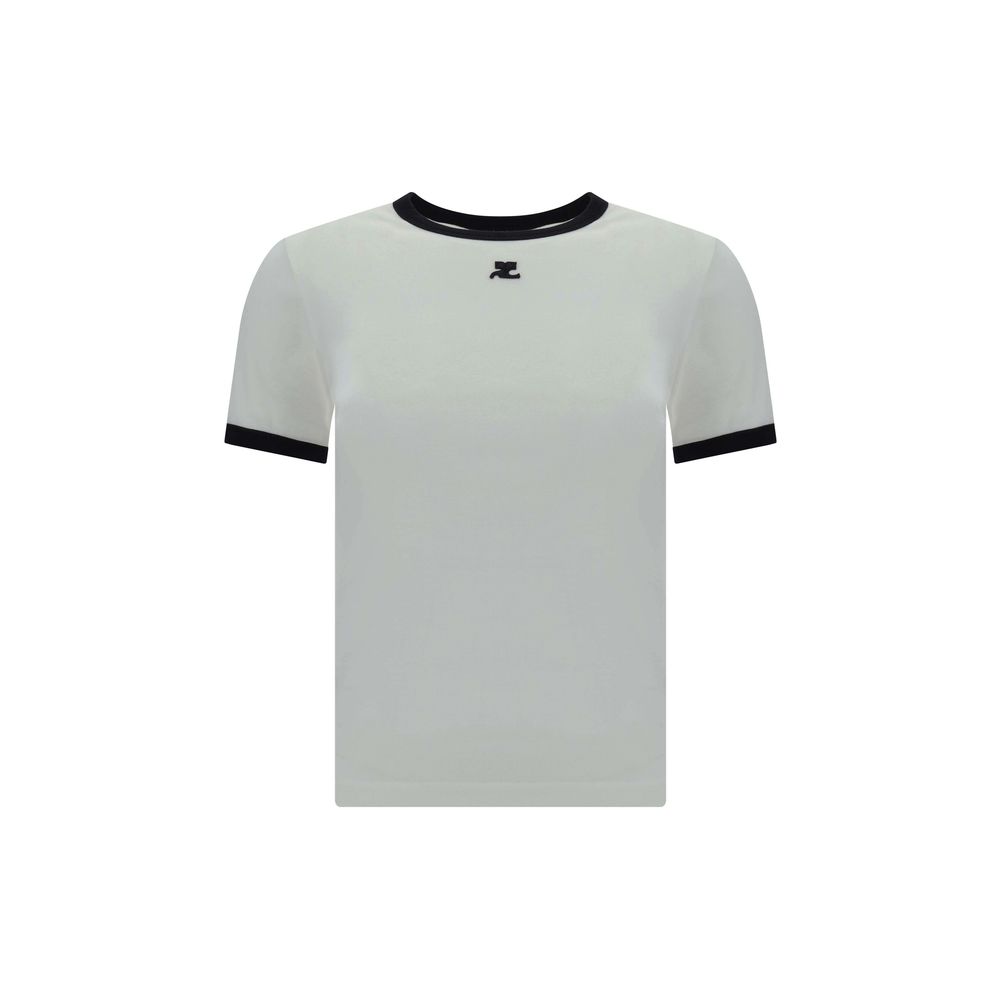 Courrèges Weißes Baumwoll-T-Shirt
