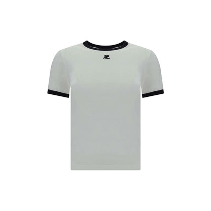 Courrèges Weißes Baumwoll-T-Shirt