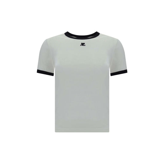 Courrèges Weißes Baumwoll-T-Shirt