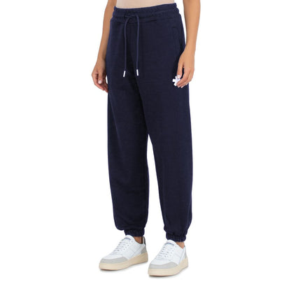 Comme Des Fuckdown Blaue Baumwoll-Jogginghose für Damen