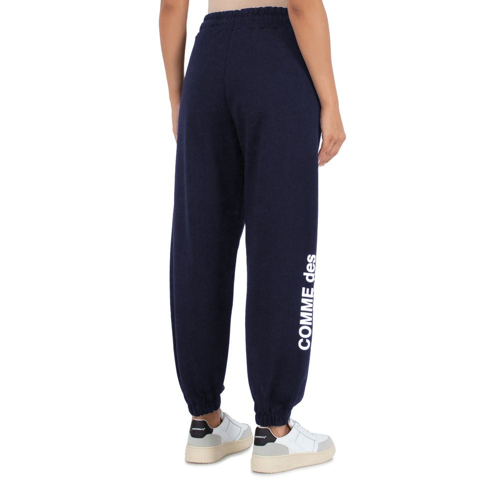 Comme Des Fuckdown Blaue Baumwoll-Jogginghose für Damen