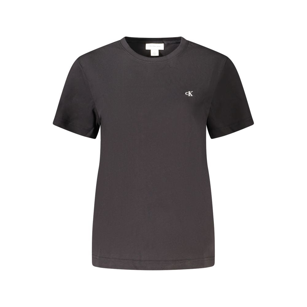 Calvin Klein – Schwarzes Baumwoll-T-Shirt für Damen