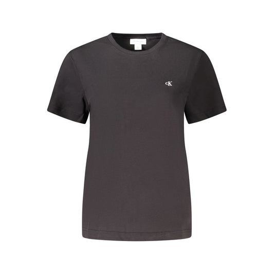 Calvin Klein – Schwarzes Baumwoll-T-Shirt für Damen