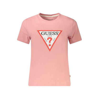 Guess Jeans Pink Cotton Women T-Shirt