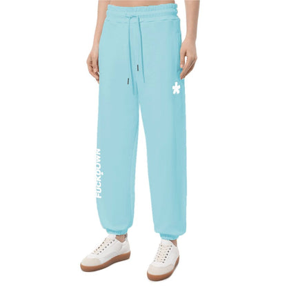 Comme Des Fuckdown Blaue Baumwoll-Jogginghose für Damen