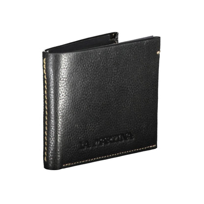 La Martina Black Leather Wallet