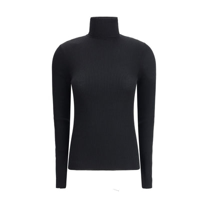 Wolford Schwarzer Rollkragenpullover aus Fleecewolle