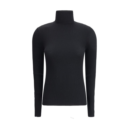 Wolford Schwarzer Rollkragenpullover aus Fleecewolle