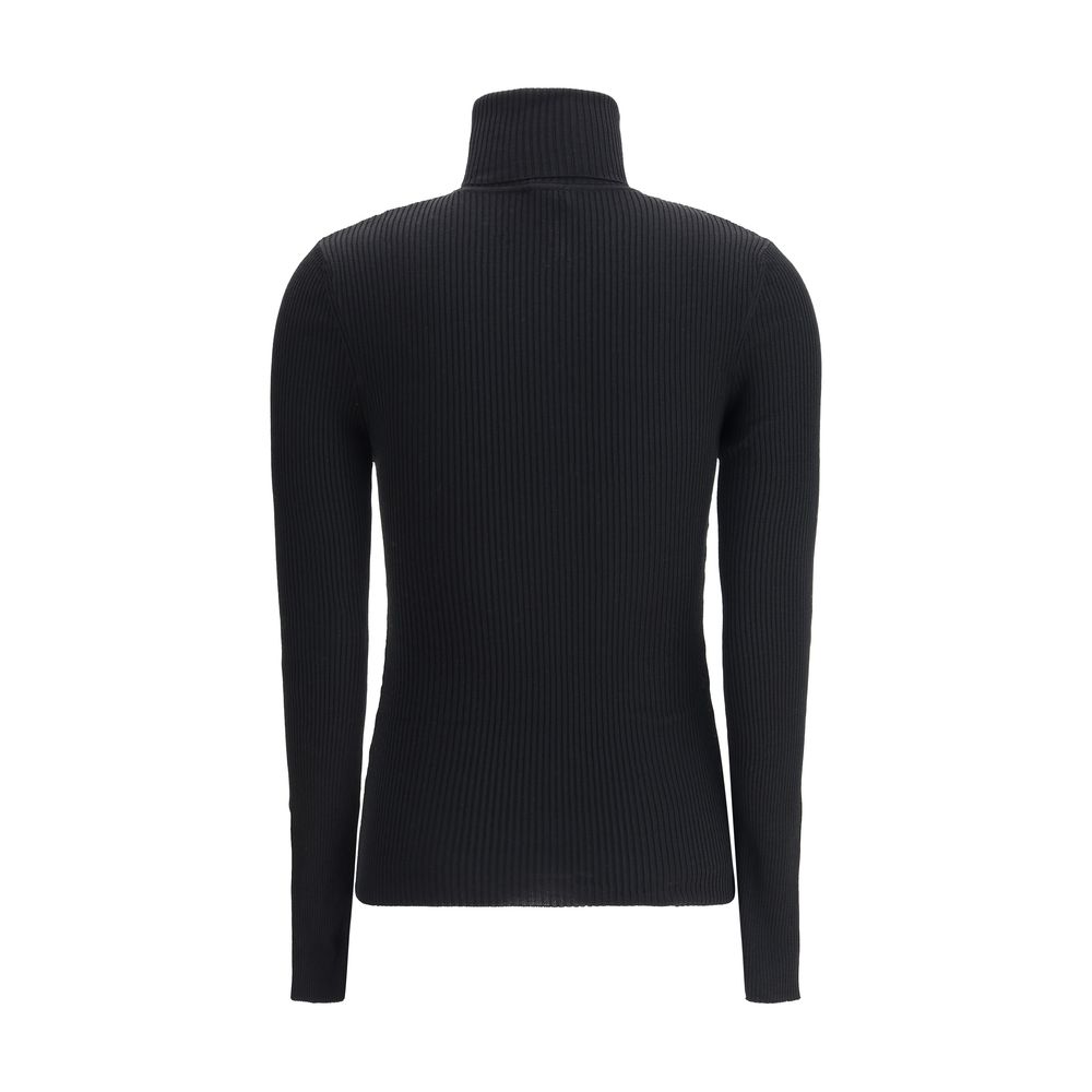 Wolford Schwarzer Rollkragenpullover aus Fleecewolle