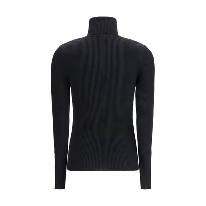 Wolford Schwarzer Rollkragenpullover aus Fleecewolle