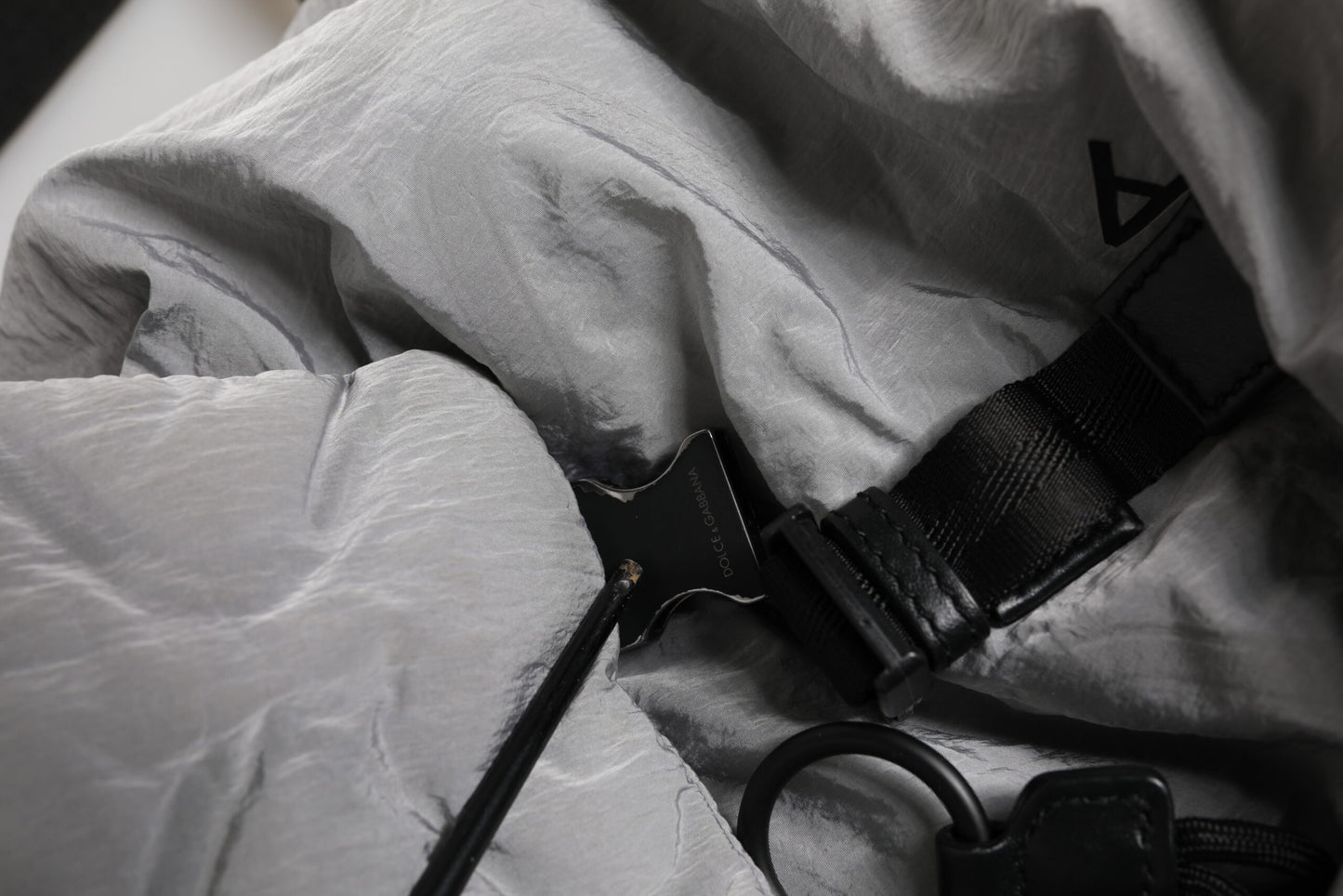 Dolce & Gabbana Gray Milano Print Drawstring Travel Backpack Bag