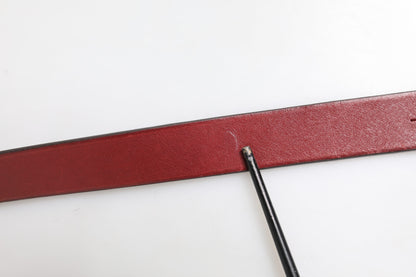 Dolce &amp; Gabbana – Klassischer Ledergürtel mit Metall-Logoschnalle in Kastanienbraun