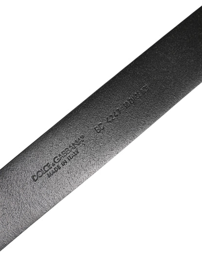 Dolce &amp; Gabbana Blauer klassischer silberner Metallgürtel mit DG-Logoschnalle