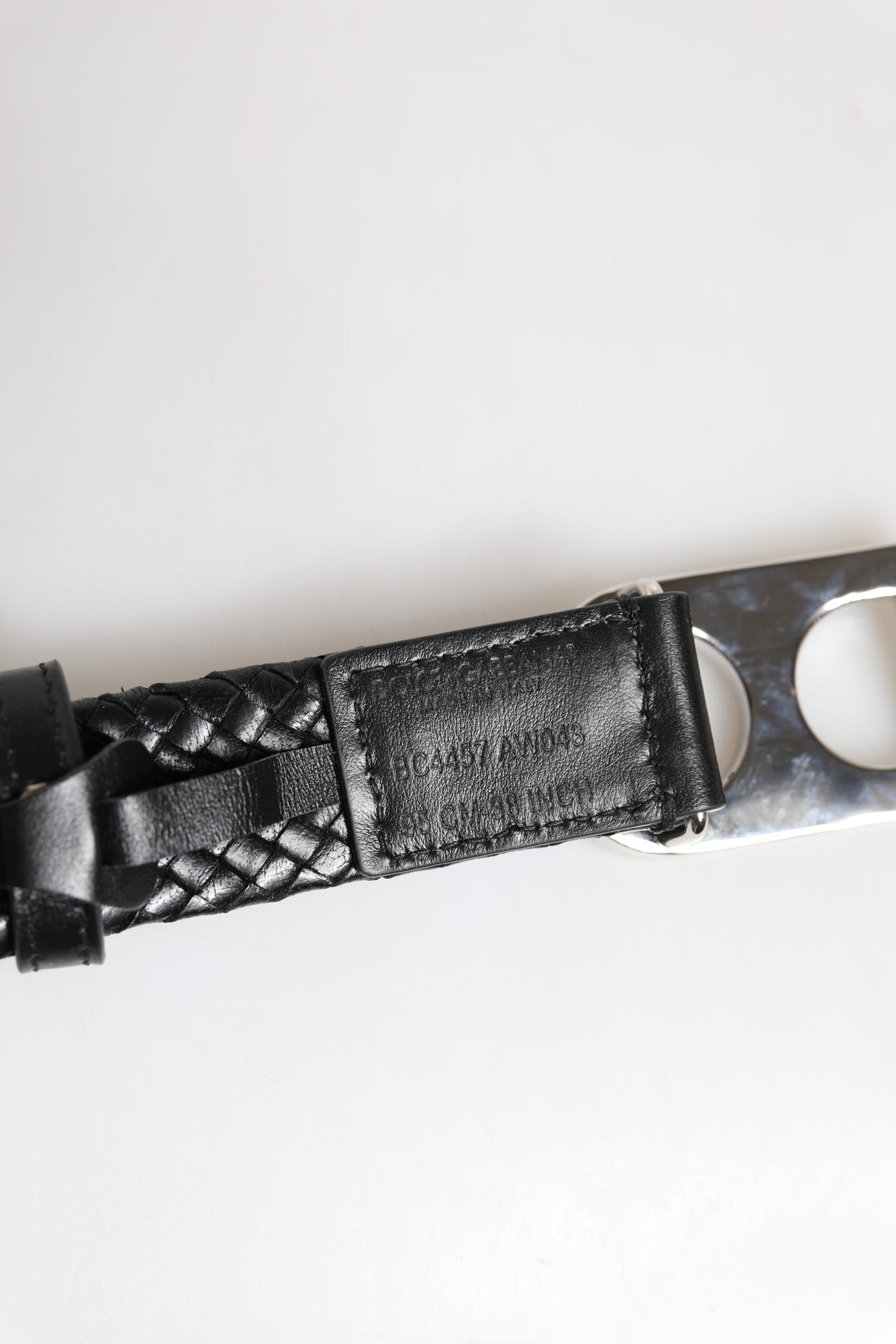 Dolce &amp; Gabbana Schwarzer klassischer Ledergürtel mit DG-Logoschnalle