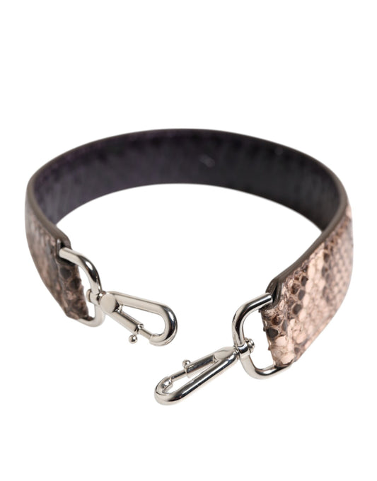 Dolce &amp; Gabbana Brauner Schultergurt für Handtaschenzubehör aus exotischem Leder
