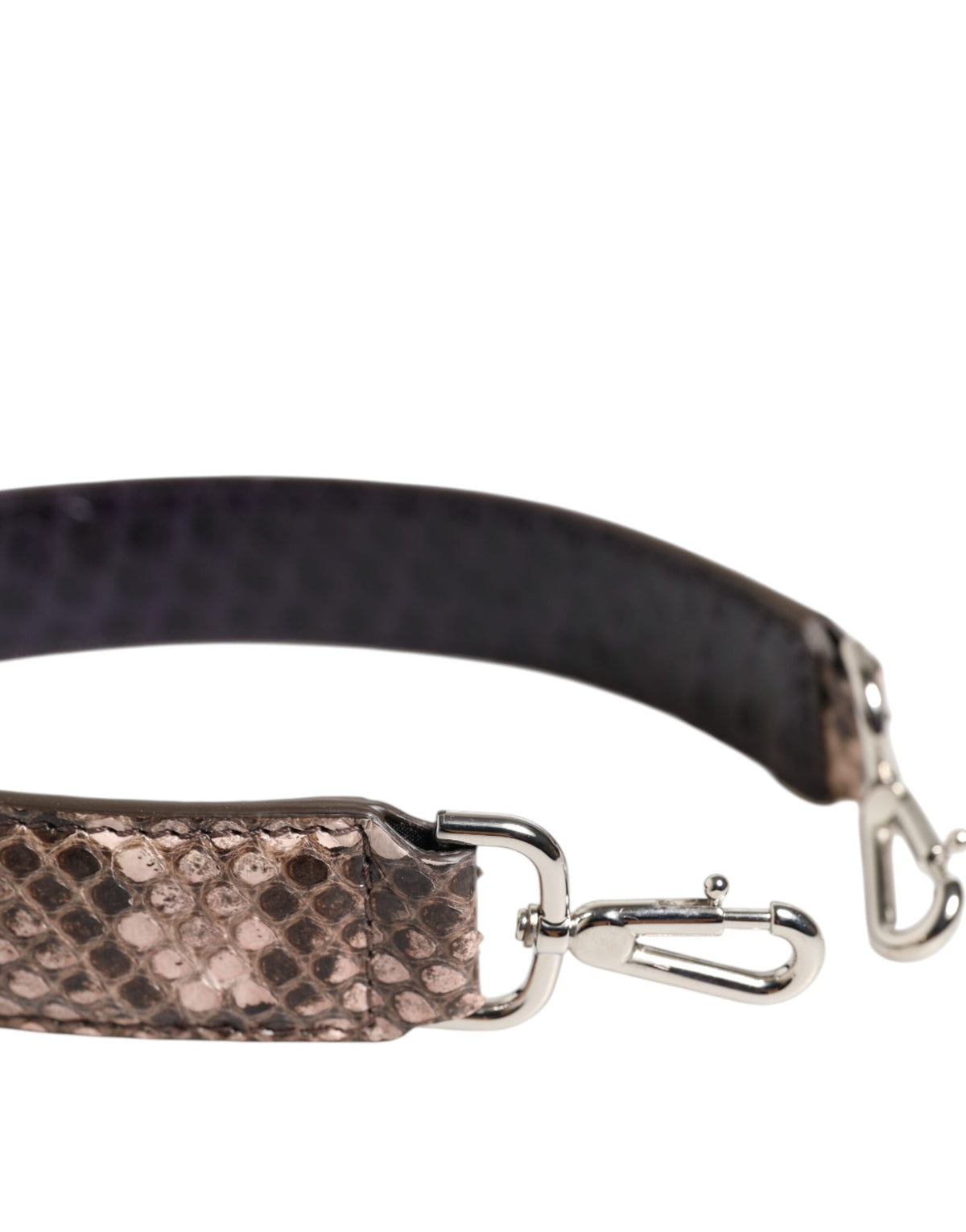Dolce &amp; Gabbana Brauner Schultergurt für Handtaschenzubehör aus exotischem Leder