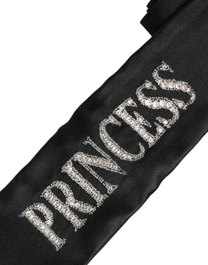 Dolce &amp; Gabbana – Schwarzer geflochtener Taillengürtel „Princess Fantasy“